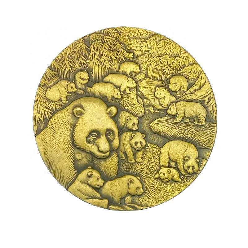 Round Metal Craft 3D brass coins