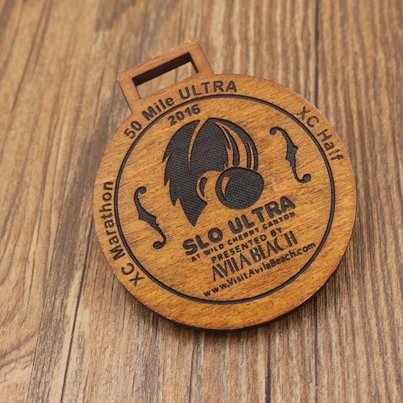 wooden cheap achievement medal