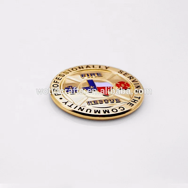 3d Military gold coin