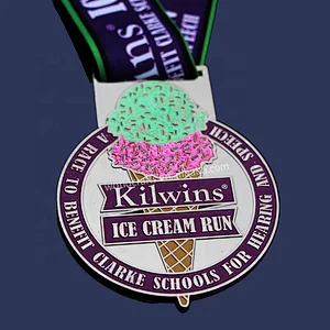Ice cream cup cartoon medal