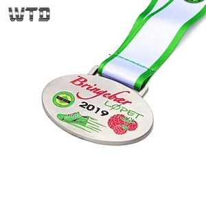 red fruit banana apple shaped medals