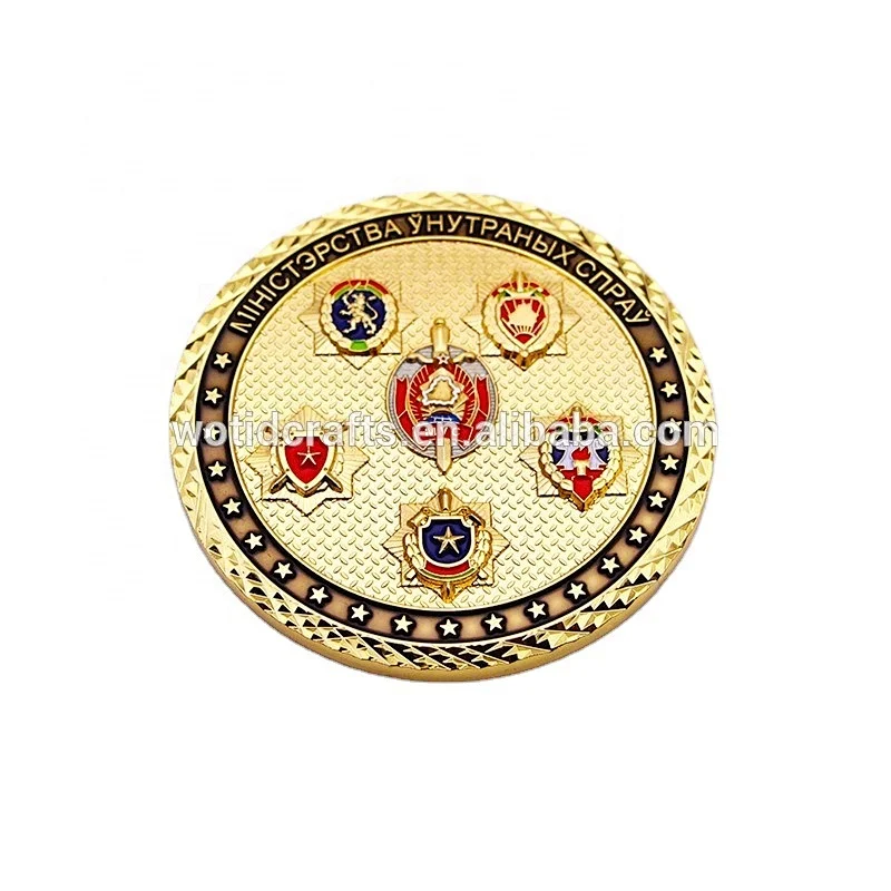 3d Military gold coin