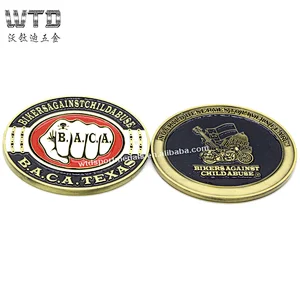 Two sides antique gold enamel challenge coins