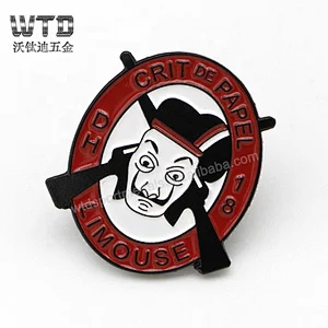 Hot sell black plating pin badges