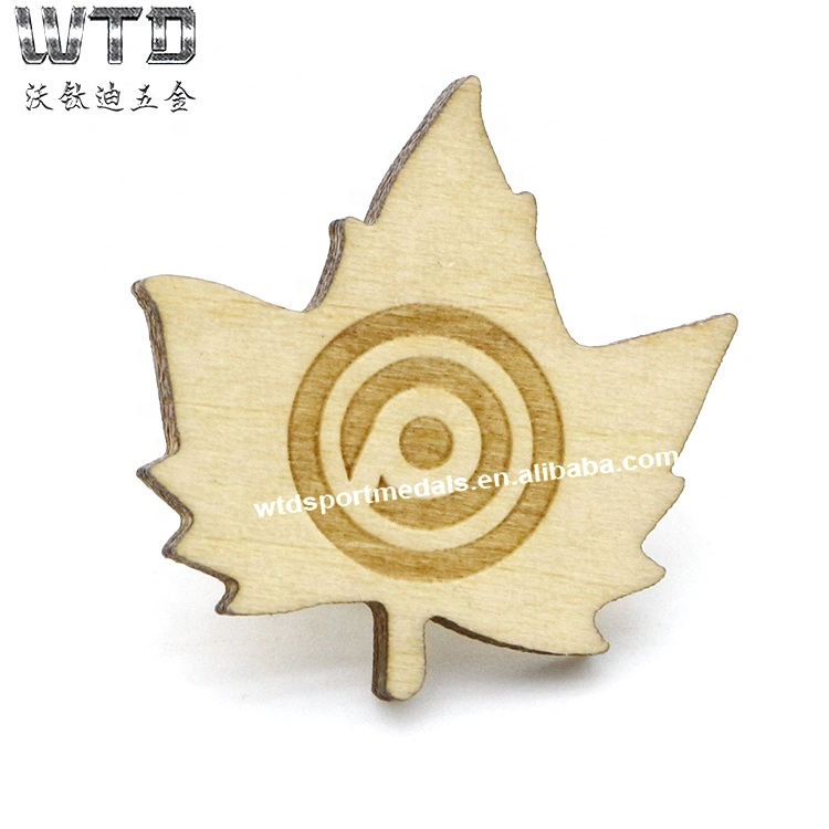 WTD OEM Custom Wooden Enamel Pin for sale