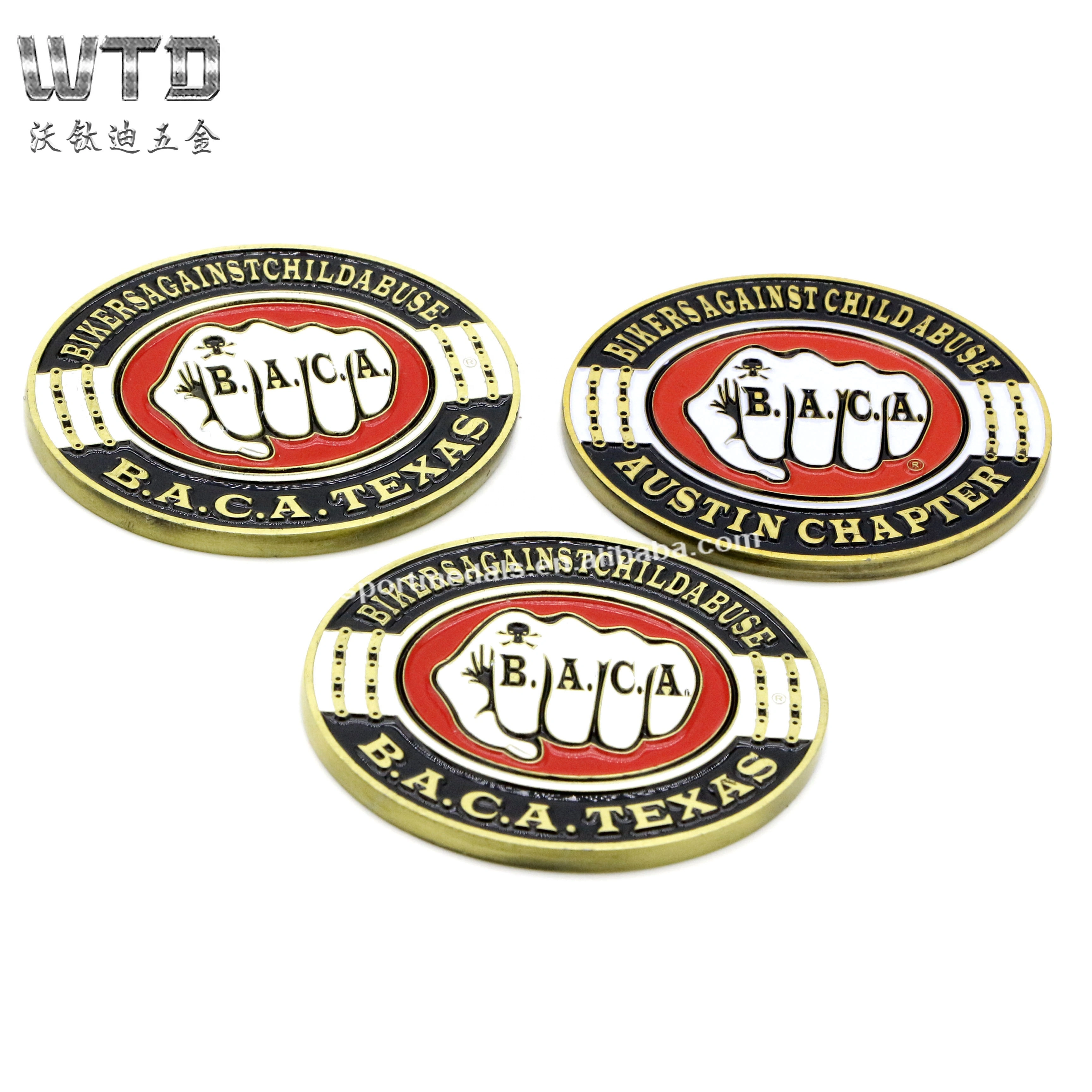 Customized 2 inch military brass coins