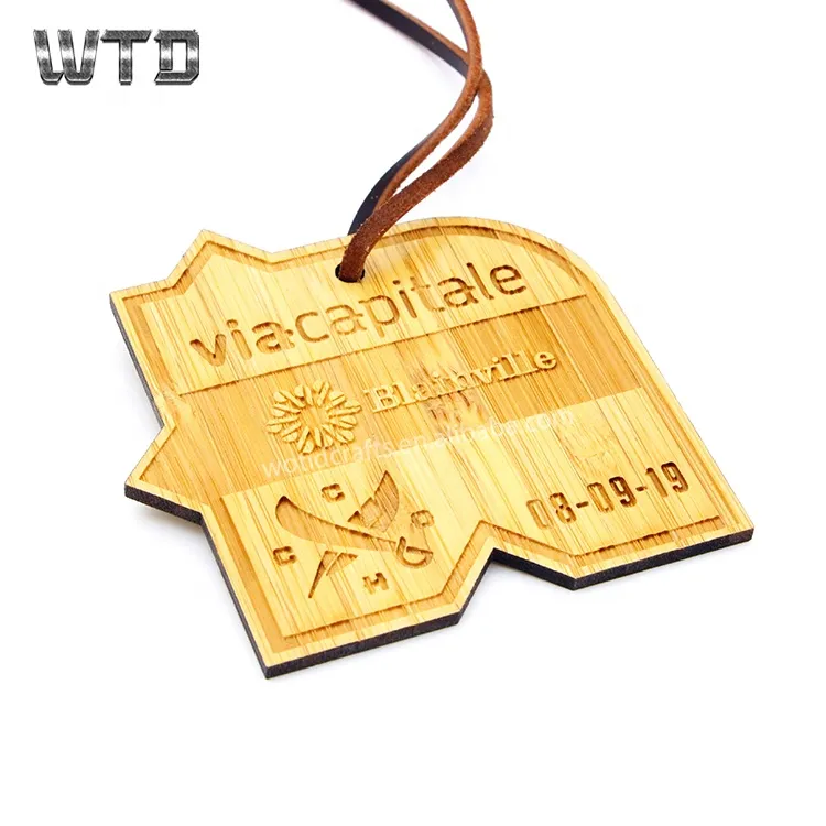 Finisher hanger wood medals bulk