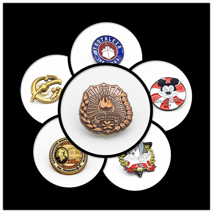 Hight quality silver metal badges