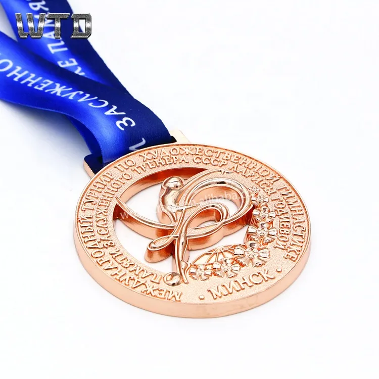 gold silver bronze marathon finisher medal with tape
