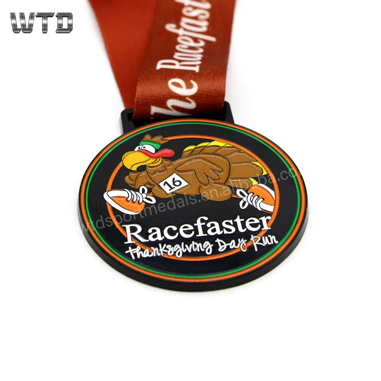 Award Girl Design Black Marathon Medals