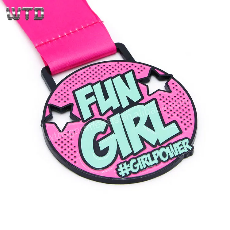 New Design Girl Design Black Marathon Medals