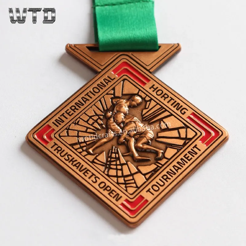 customized wrestling race sport medals
