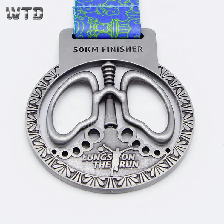 Spining Fight Lung Cancer Running Medal
