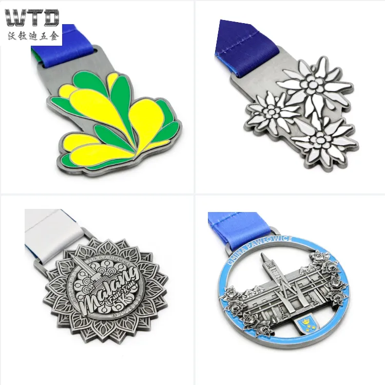 bulk marathon running award medal with ribbon