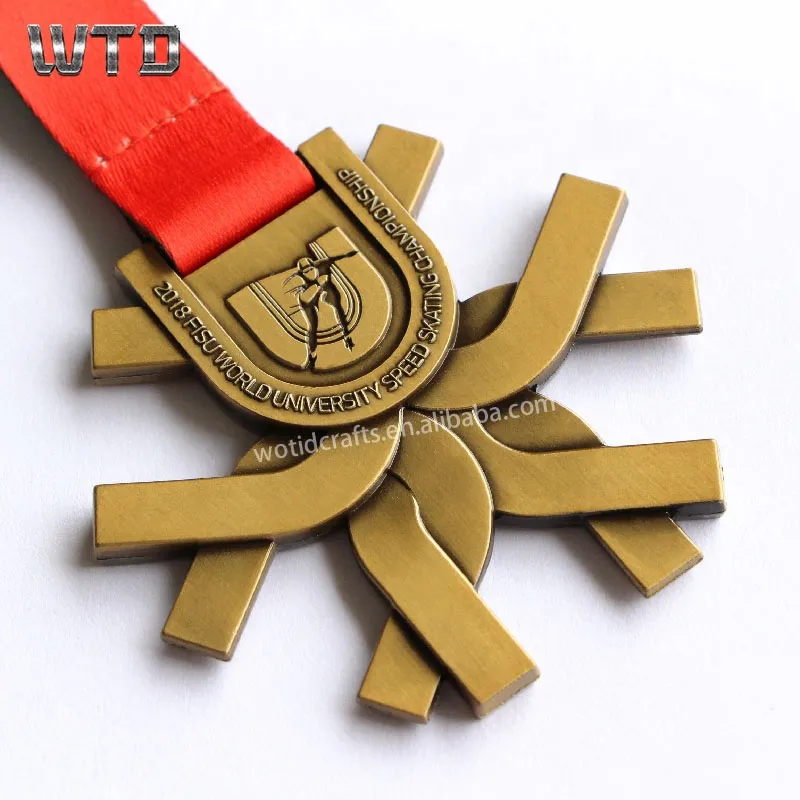 zinc alloy skating competition commemoration medal