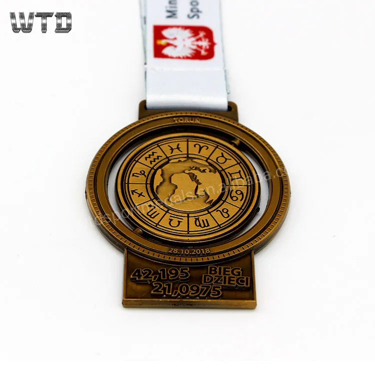 sport 42KM marathon spinning medal