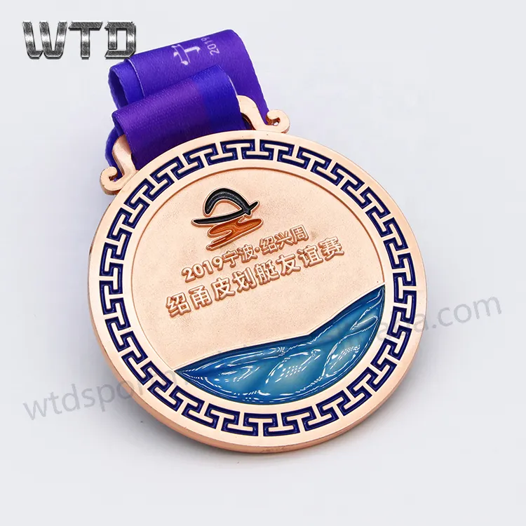 matt bronze award medals with ribbon