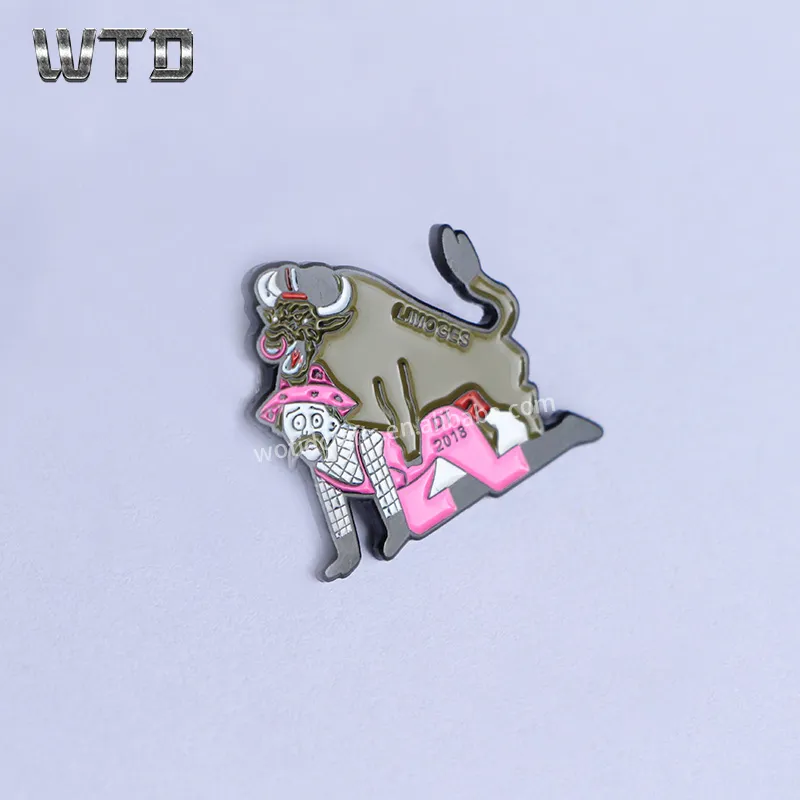 black metal pin badge for sale