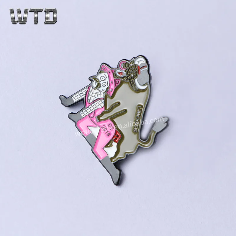 High quality black metal pin badge for sale