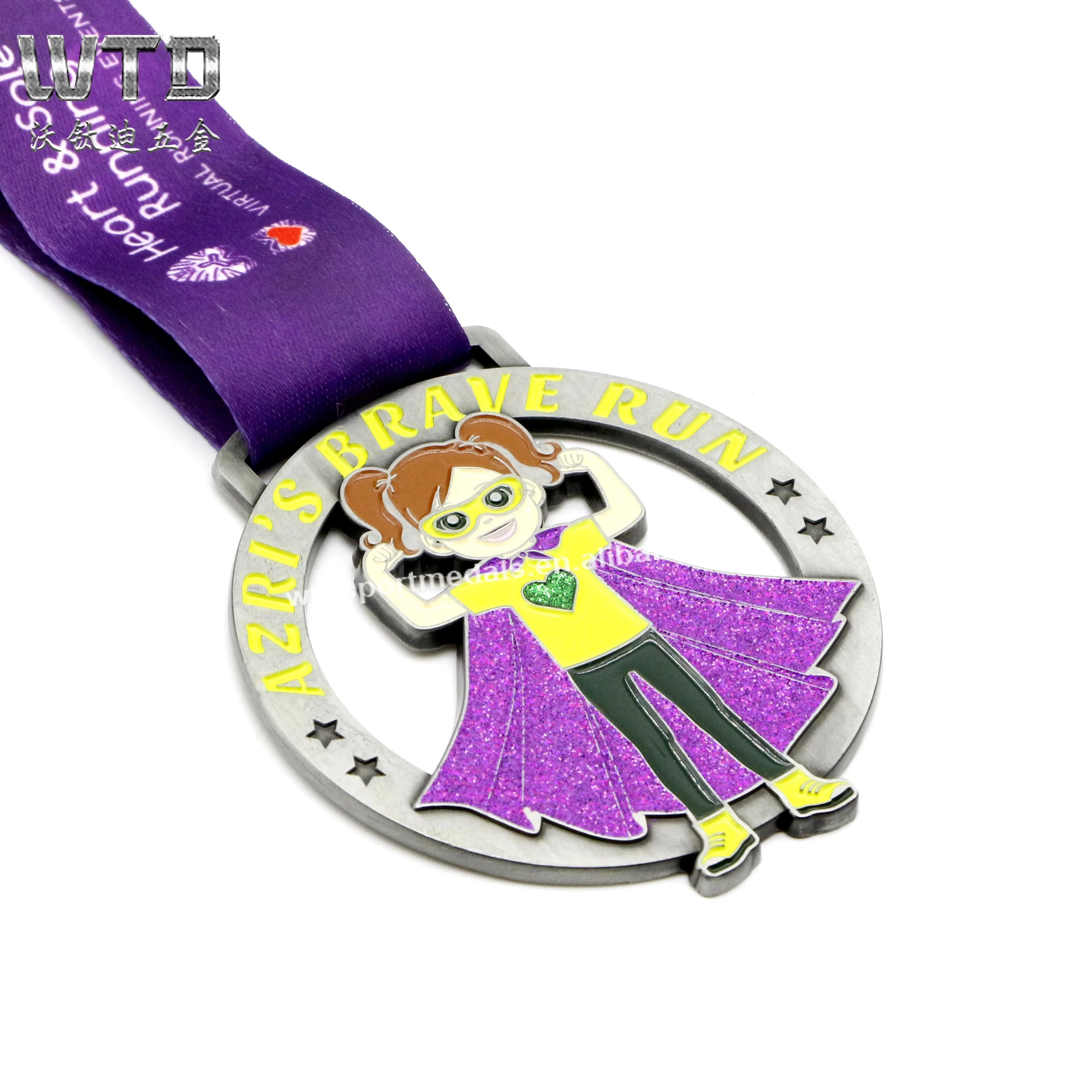 new design virtual glitter medal