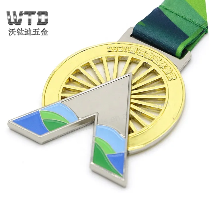 bike running triathlon metal medal for sale