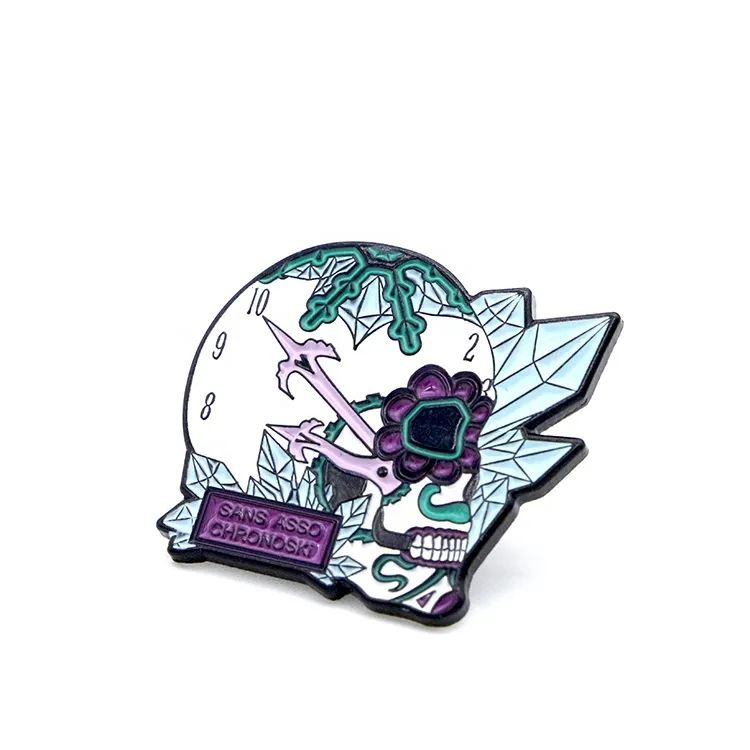 customized 2d enamel metal pin badge