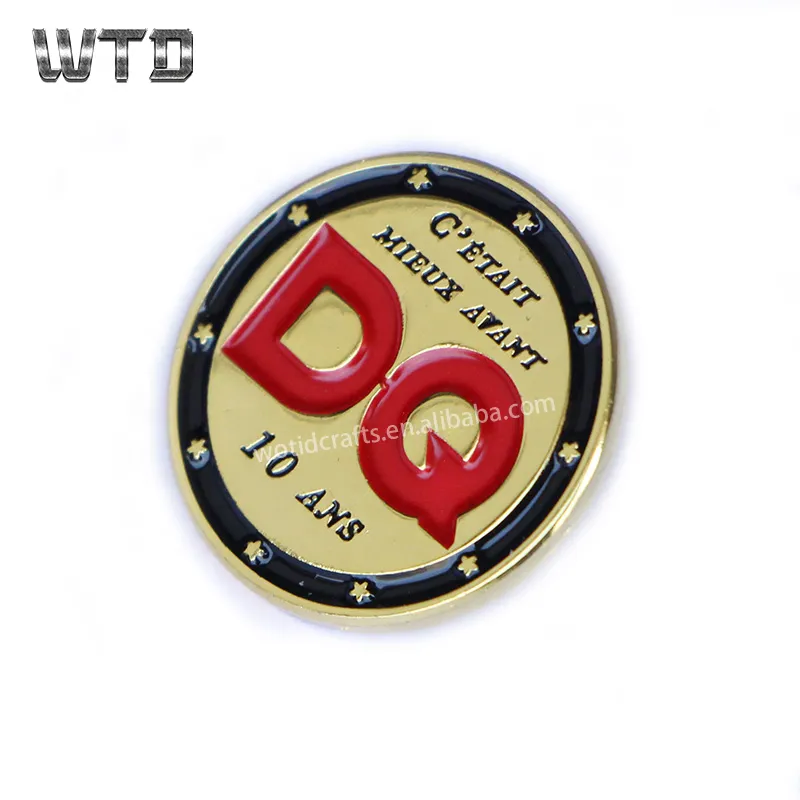 High quality bulk souvenir gold badge