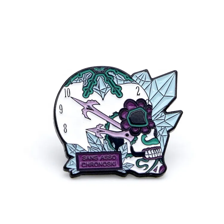 customized 2d metal pin badge