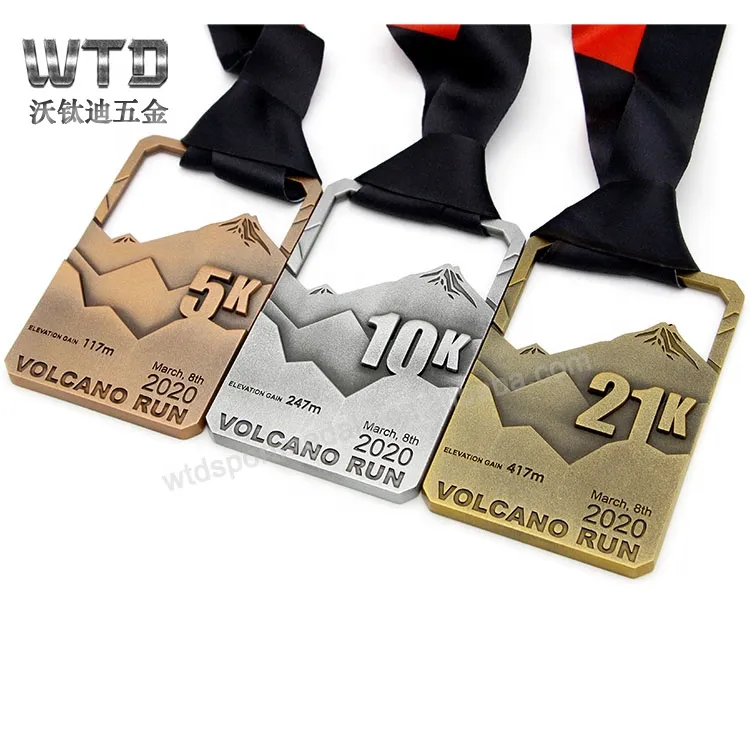 blank awards sport medals with ribbon