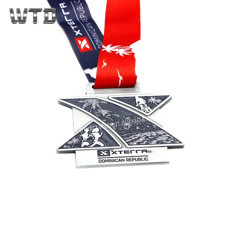 X Run Runner Finisher Medal with ribbon