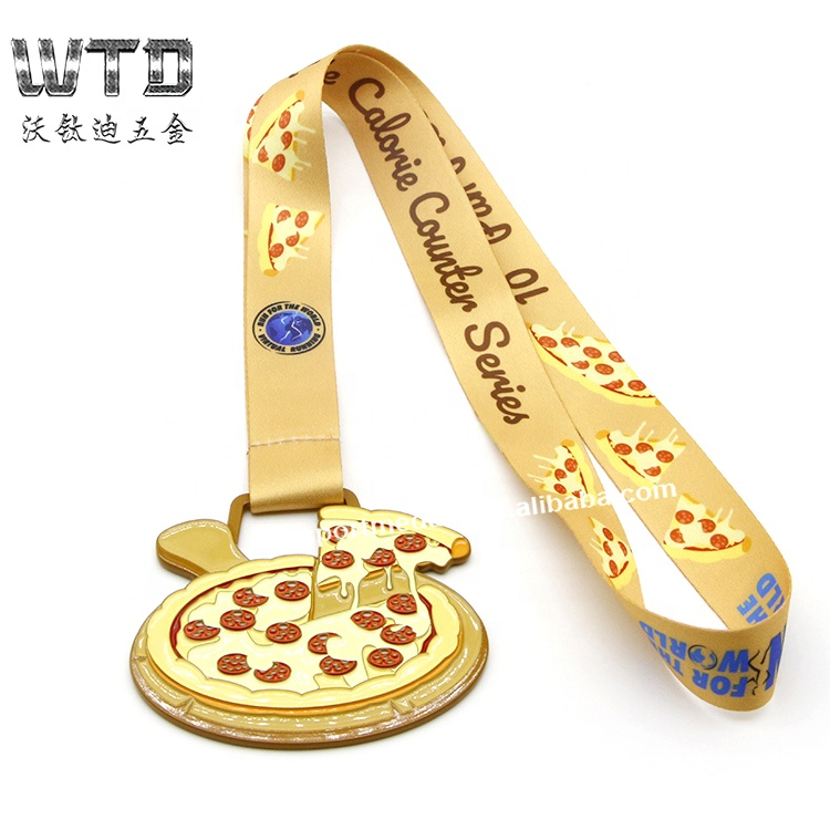 free design customized pizza medal