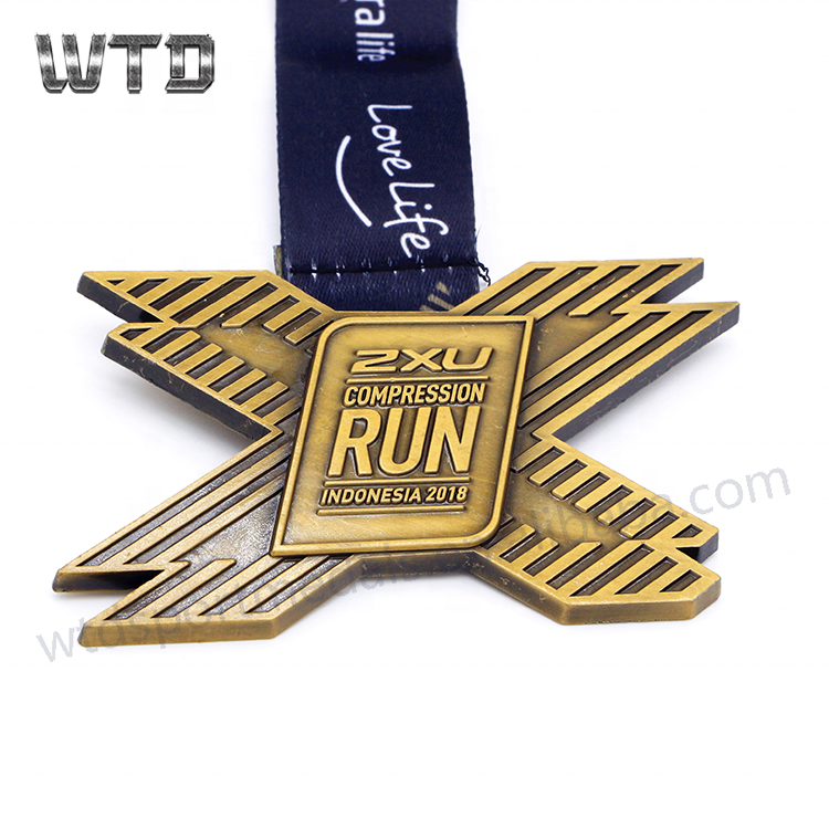 cheap X shape basketball medal