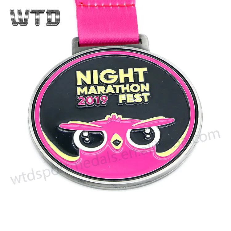 high quality night marathon medal