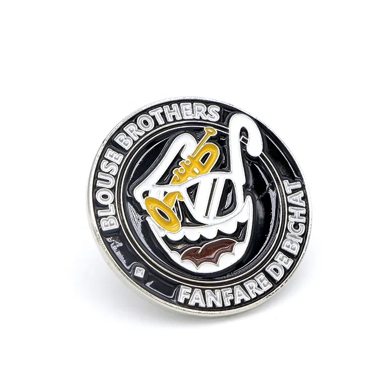 Custom music Logo Metal silver Badges for club