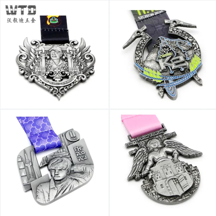 Triathlon Sport Gift Badminton Medals with tape