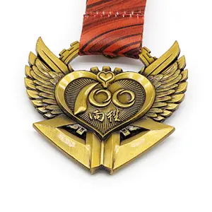 customized round 3d running medals