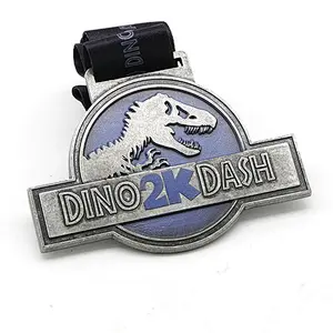 customized round 3d running medals