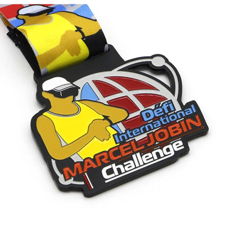 Black metal challenge sport medal