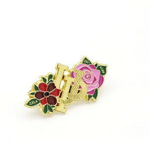 China Poppy Flower Lapel Pin