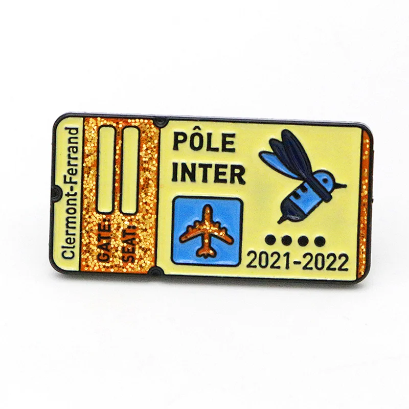 Custom black metal pin badge for sale