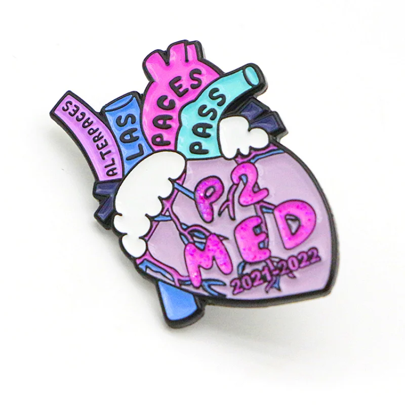 2D round gold pin