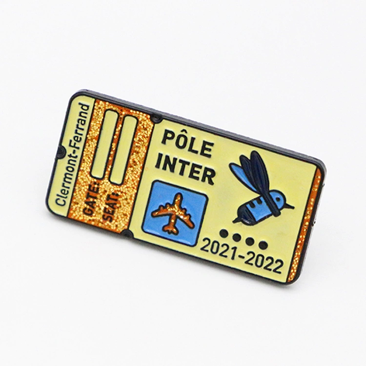 black metal pin enamel badge for sale