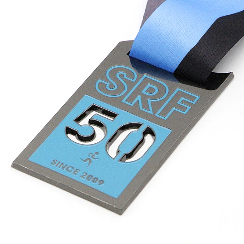 Silver 50 Logo Medal