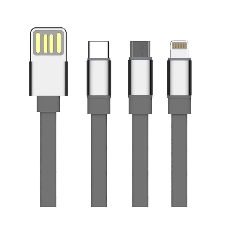 usb a -micro type c lightning zinc alloy Noodles  cable