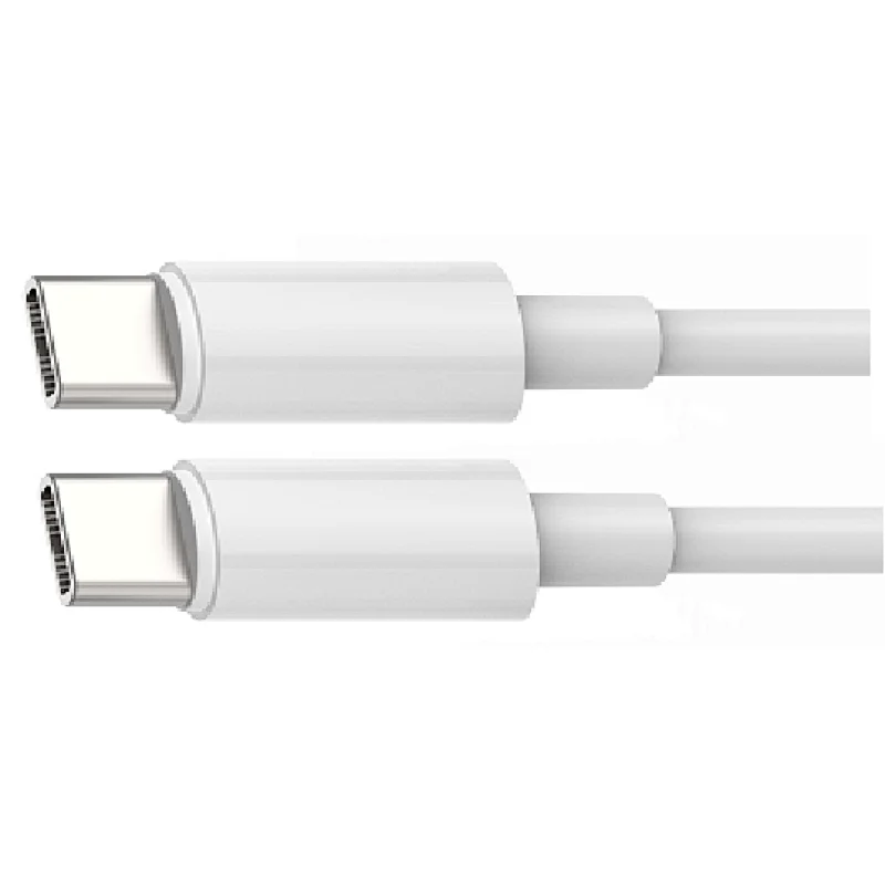 type c-type c aluminum cable white