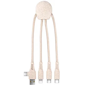 2 in 1 USB A+tpye C  type c+micro+lightning 3 in 1 200w white LED light manufacturer cable