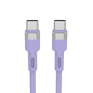 type c -type c silicone cable purple