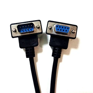 OEM 270 degrees DB9P 90 degrees cable RS232 extension cable gold plated