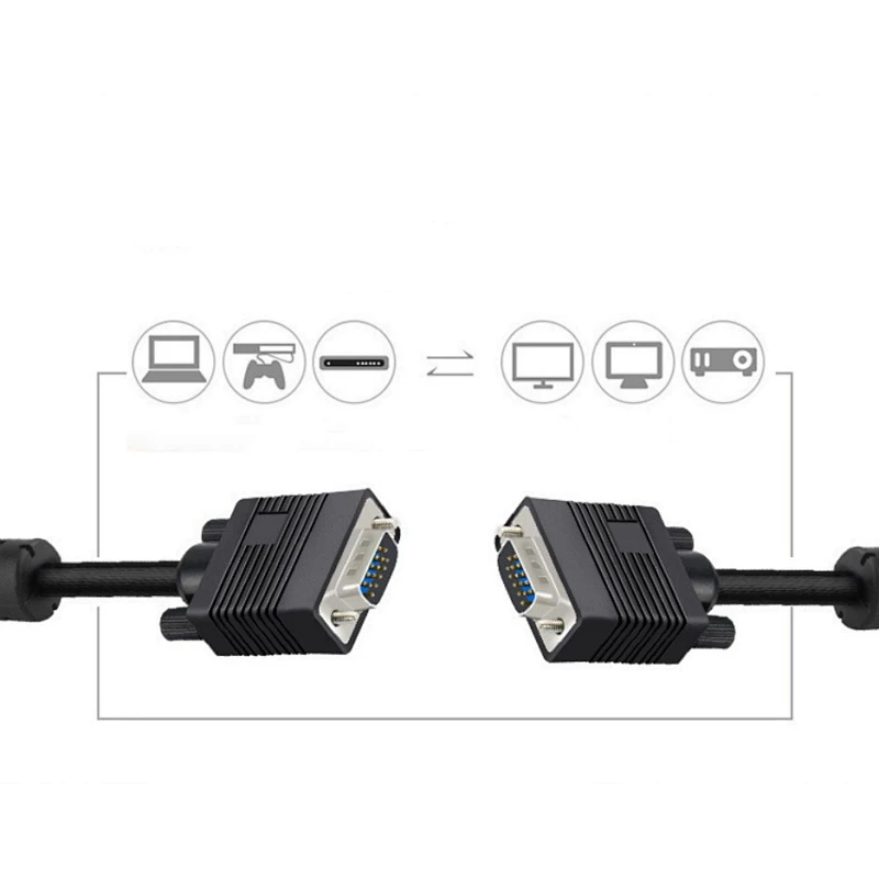 15 Pin VGA（Male）Port  HDB 15PIN Male to Male Cable