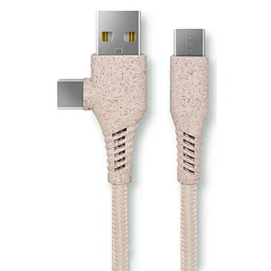2 in 1 USB A +type c-micro cable